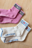 Le Bon Shoppe - Embroidered Girlfriend socks: Ivory + Heart