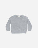 Quincy Mae Bailey Knit Sweater in Heathered Dusty Blue