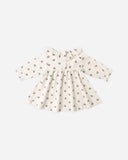 Quincy Mae Velour Baby Dress ~ Holly Berry