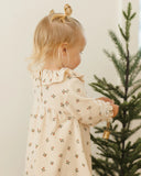 Quincy Mae Velour Baby Dress ~ Holly Berry