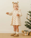 Quincy Mae Velour Baby Dress ~ Holly Berry