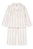 Sleepy Doe - GIRLS BLOUSE & WIDE TROUSER SET | FLORAL STRIPE: 5-6 Years