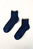 Le Bon Shoppe - The Petite Ruffled Modal Socks (wholesale): BABY BLUE / BUTTER
