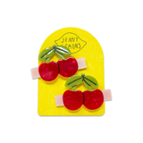 Jenny Lemons - Cherries Alligator Hair Clip Set