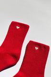 Le Bon Shoppe - Embroidered Cloud Socks : Red + Heart