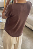 Le Bon Shoppe Pointelle Babe Tee ~ Chocolate Pointelle