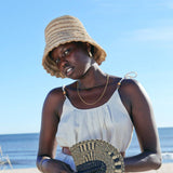 Indego Africa - Yayi Packable Bucket Hat - Black Trim: Medium/Large / Black Trim