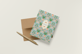 re:mused studio - Parrot Tulips Thank You-Blue A2 Greeting Card
