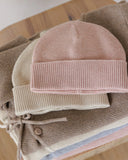 Quincy Mae Baby Beanie ~ Heathered Natural