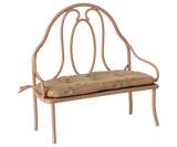 Maileg Mini Vintage Bench ~ Dark powder