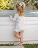 Quincy Mae Olivia Rashguard One-Piece ~ Blue Floral