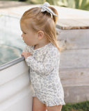 Quincy Mae Olivia Rashguard One-Piece ~ Blue Floral