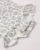 Quincy Mae Olivia Rashguard One-Piece ~ Blue Floral