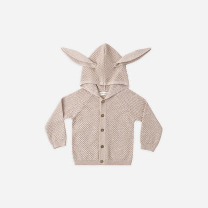 Quincy Mae Bunny Knit Sweater ~ Heathered Latte