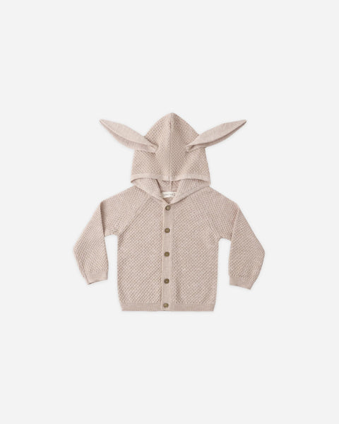 Quincy Mae Bunny Knit Sweater ~ Heathered Latte