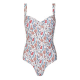 Minnow Woman Feathered Floral One Piece