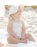 Quincy Mae Sun Hat ~ Blue Floral