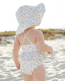 Quincy Mae Sun Hat ~ Blue Floral