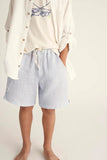 Cozmo Striped Gauze Bermuda Shorts ~ Blue