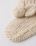 Quincy Mae Bunny Knit Booties ~ Ecru
