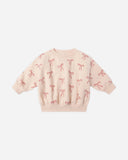 Quincy Mae Relaxed Fleece Sweatshirt~ Red Bows