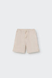 Cozmo Striped Gauze Bermuda Shorts ~ Coffee