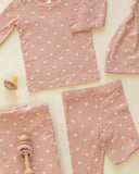 Quincy Mae Bamboo Pajama Set ~ Pink Hearts