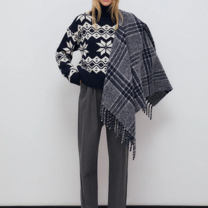 New Society Brisa Poncho Woman~ Infinite Navy
