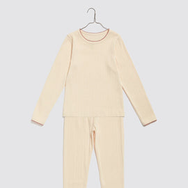 Little Cottons Pointelle Pajamas ~ Buttermilk