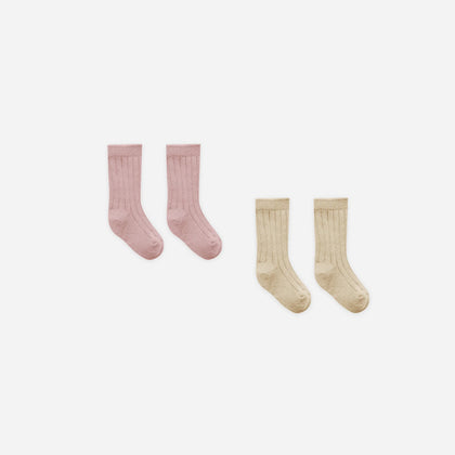 Quincy Mae Sock Set ~ Butterscotch, Mauve