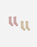 Quincy Mae Sock Set ~ Butterscotch, Mauve
