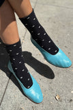 Le Bon Shoppe - Sneaker Socks: Polka Dot - Charcoal/Black