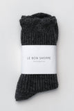 Le Bon Shoppe - Linen Scallop Socks - (wholesale): Pale Blue