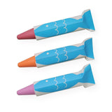 Kitpas - 【Rice Wax】Kitpas Bath Crayons 3 Colors - Coral (Pink, Orange