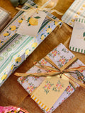 re:mused studio - Limoncello Florals Gift Wrap Sheet - Double Sided: Roll of 3 Sheets