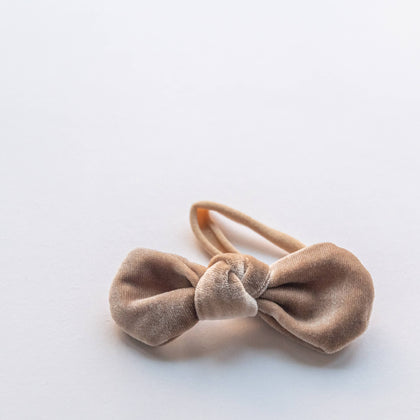 Tangle Shiny Stars - Velvet Bow Elastic Headband | 3 colors: Light brown