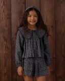 Rylee + Cru Tiered Mini Skirt ~  Heart Ditsy