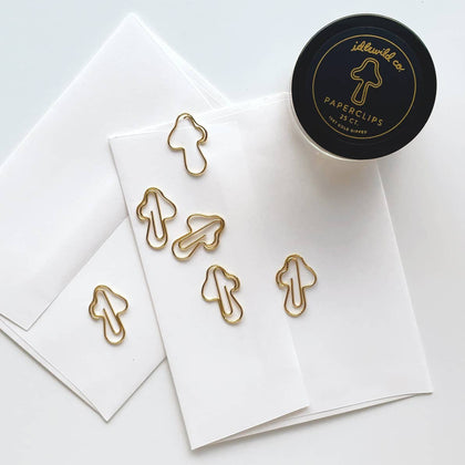 Idlewild Co. - Mushroom Gold Plated Paper Clips