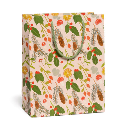 Red Cap Cards - Holiday Greens gift bags: Large