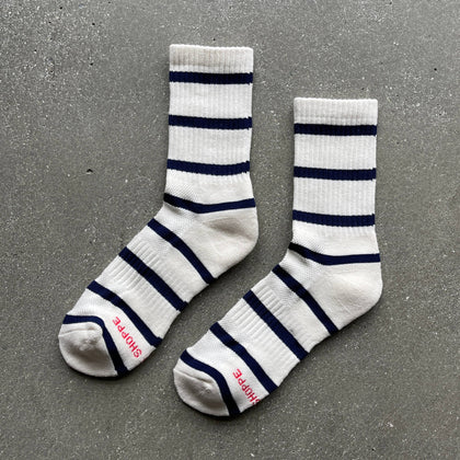 Le Bon Shoppe - Striped Boyfriend Socks: Sailor Stripe