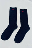 Le Bon Shoppe - Embroidered Snow Socks (wholesale): COOKIES AND CREAM + HEART