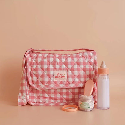 Tiny Nurturers Set - Pink Gingham - Tiny Harlow