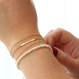 Kris Nations - Seed Pearl Bracelet: Gold-Filled