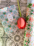 re:mused studio - Parrot Tulips Thank You-Blue A2 Greeting Card