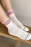 Le Bon Shoppe - Embroidered Girlfriend socks: Ivory + Heart