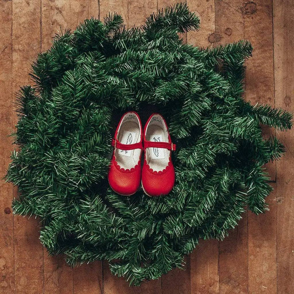Zimmerman Shoes - Scalloped Mary Jane - Red: 9 (Child) / Medium (E)