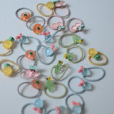 Tangle Shiny Stars - Fruits and Veg. Mini Elastic Bands 24pcs