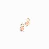 Pip Pop Post - Petite Flower Charm: Pink / Pair