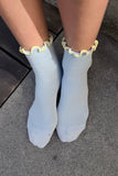 Le Bon Shoppe - The Petite Ruffled Modal Socks (wholesale): BABY BLUE / BUTTER