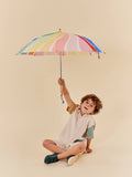 Original Duckhead USA - We ship from USA - Meri Meri Rainbow Stripes Kids Eco-Friendly Duck Umbrella: Pink